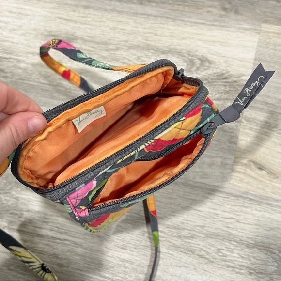Vera Bradley Jazzy Blooms Bright Small Multi Compartment Crossbody Bag Purse - Picture 8 of 14